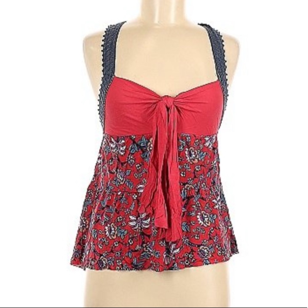 Free people halter crochet floral tank
